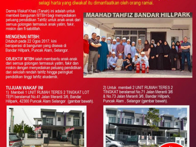 WAQAF/INFAQ MEMBELI BANGUNAN TAHFIZ